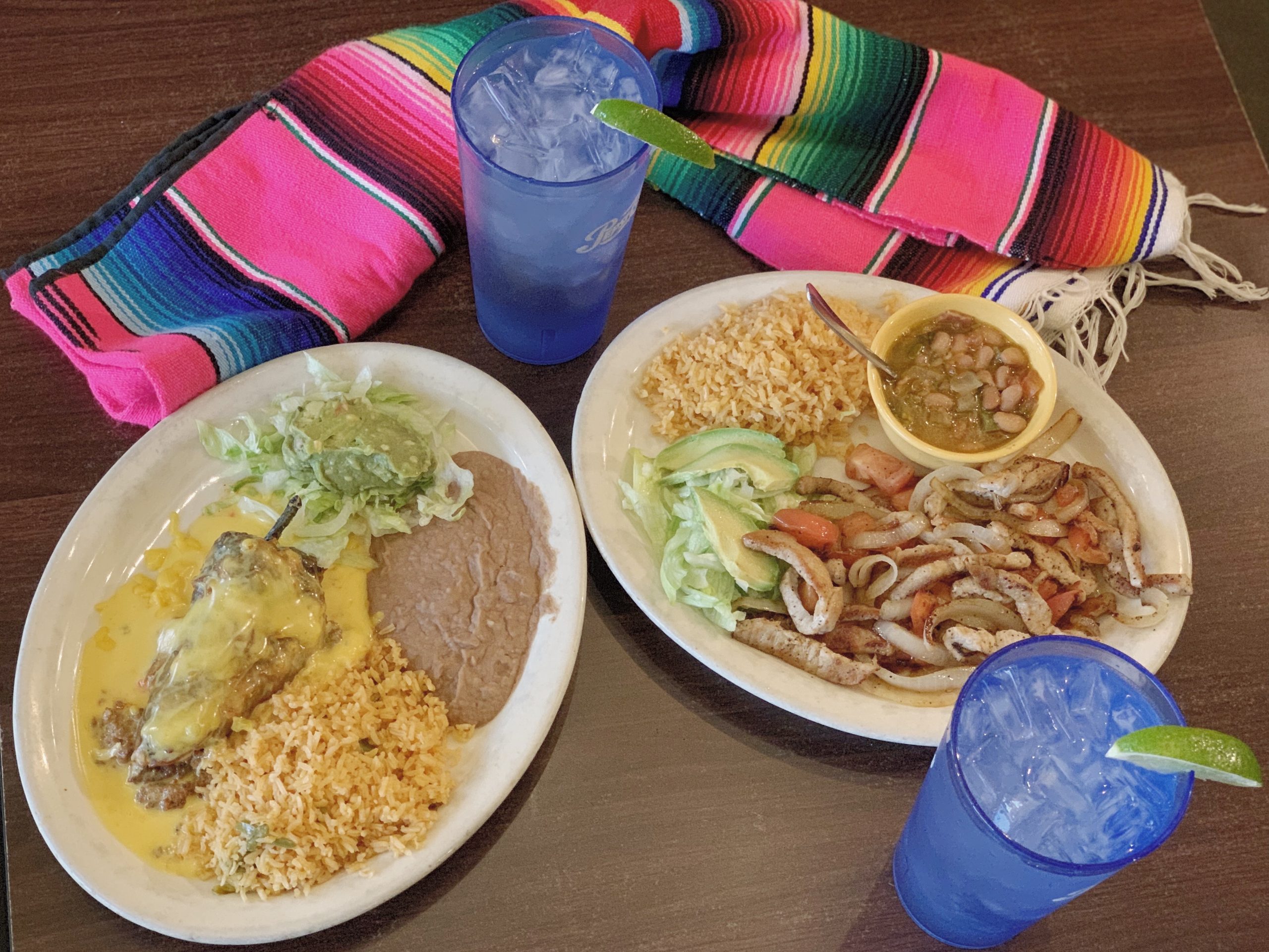 Chile relleno and pork chop