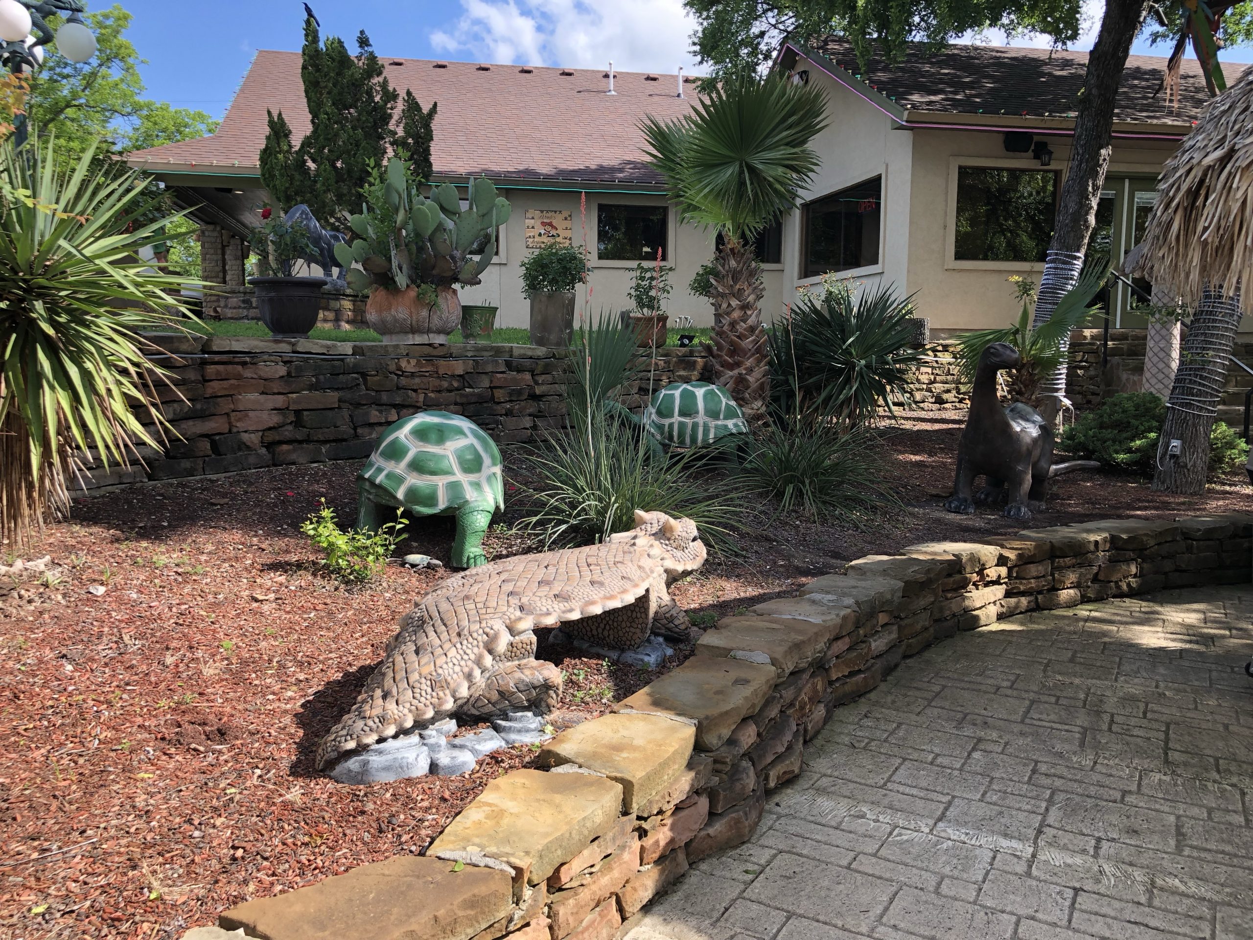 Patio dinosaurs